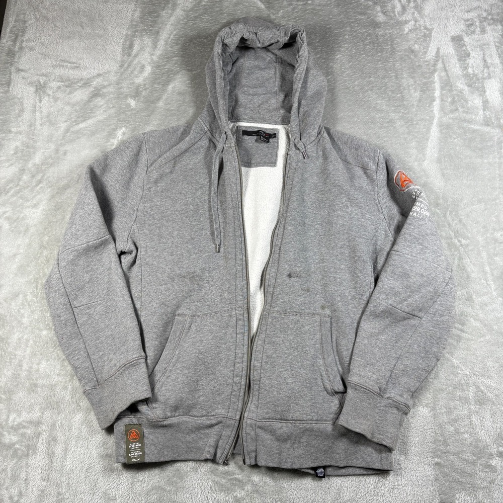 Ralph Lauren RLX Hoodie‎ Mens XL Gray Full Zip Everest Khumbu Embroidered